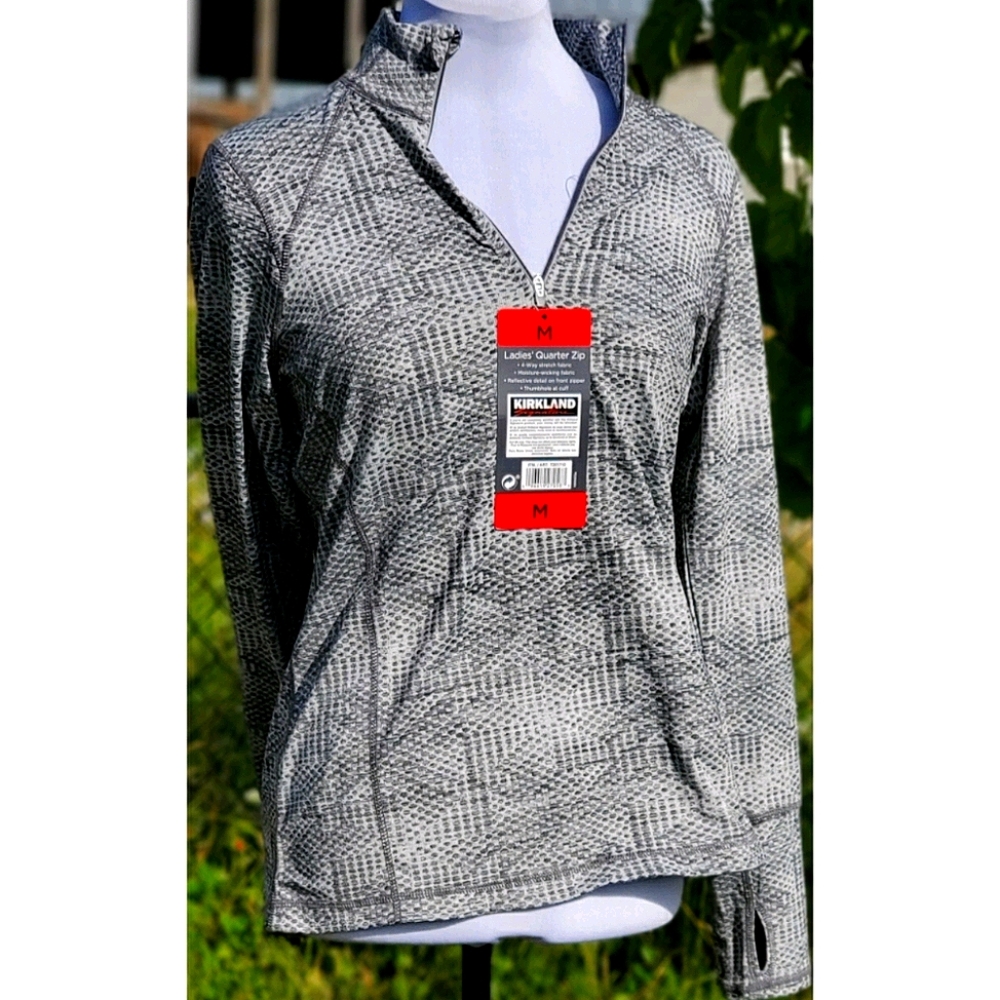 Kirkland Signature Thumbhole 1/4 zip Jacket, sz M